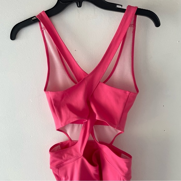 New! FP Movement Free People back it up onesie jumpsuit Pink romper 37774 - Picture 5 of 16